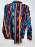 New Women’s Country Charmer Multicolor Design Long Sleeev Pearl Snap Large MM-73
