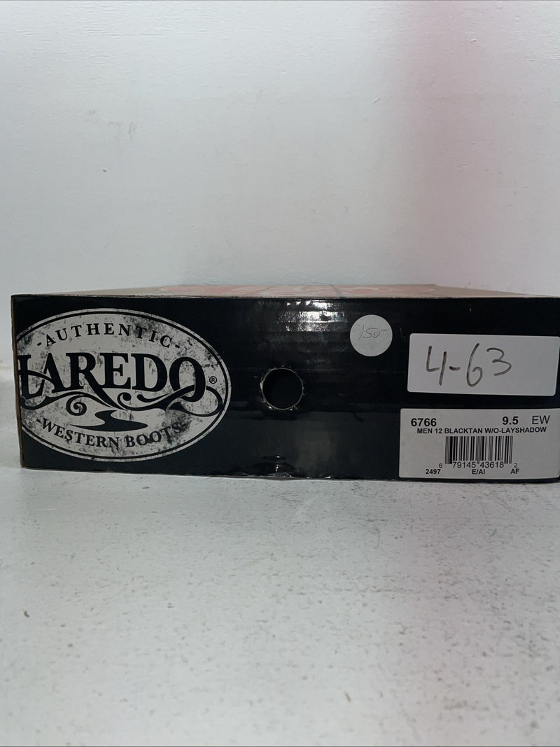 New Men’s Black Laredo Cowboy Boots. 6766 9.5 9 1/2 E W. 4-63