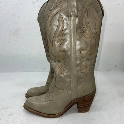 New Women’s Grey Capezio Fashion Cowboy Boots. L 53 6.5 6 1/2 M. 19-94
