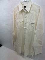 New Men’s Panhandle Slim Yellow Long Sleeve Strip Pearl Snap XL J-47