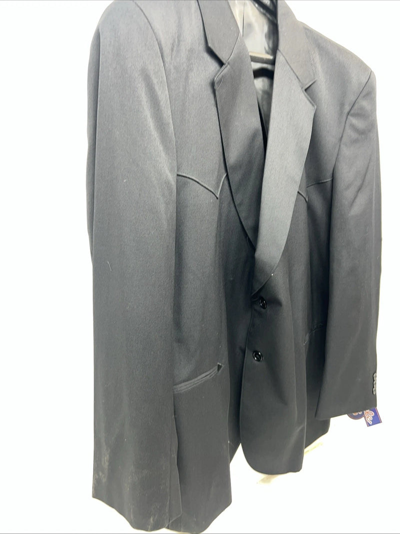 New Men’s Black Circle S Suit Coat 52L #CC1929 WW-59