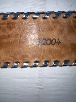 New Gray Genuine Leather Kentucky Weaved And Tooled 30” Belt #82004 JJ-127