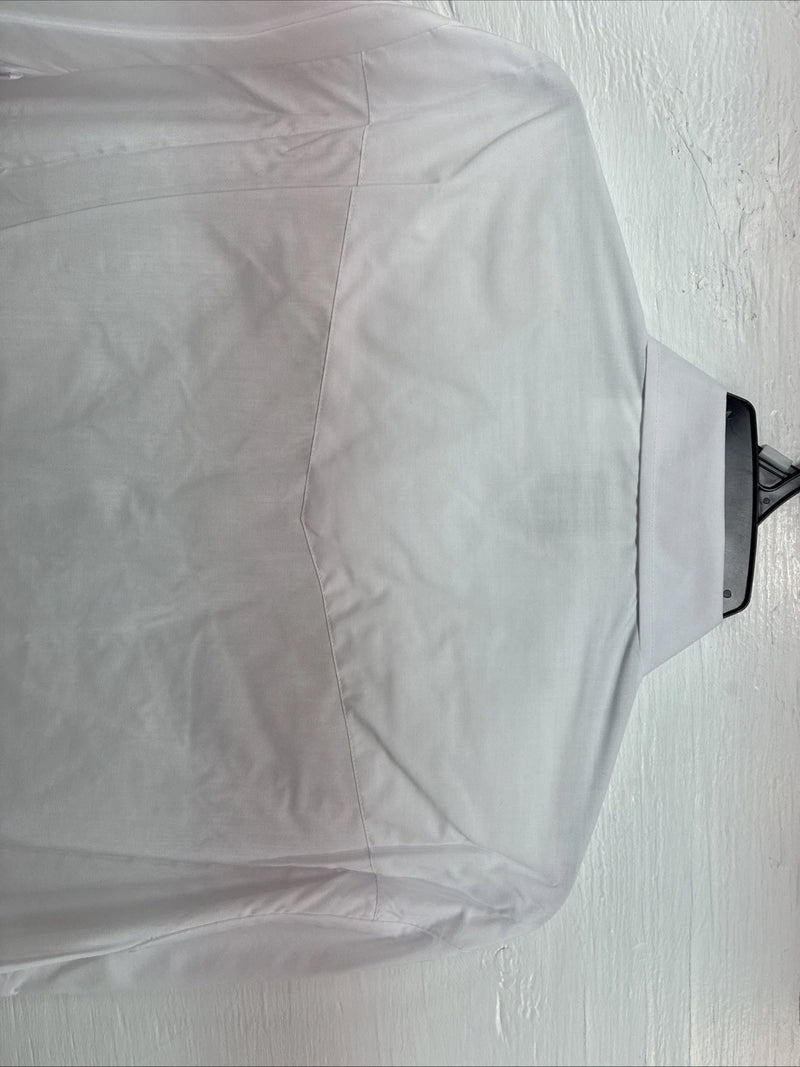 New Men’s ELY Cattleman White Long Sleeve Pearl Snap 16.5 X 34 Large X-38