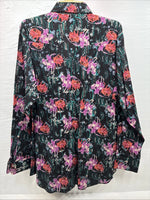 New Men’s Wrangler Black Multiple Western Design Long Sleeve Button Up XL J-28