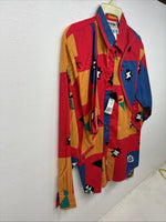 New Women’s Wrangler Multicolor Design Long Sleeve Button Up Medium YY-106