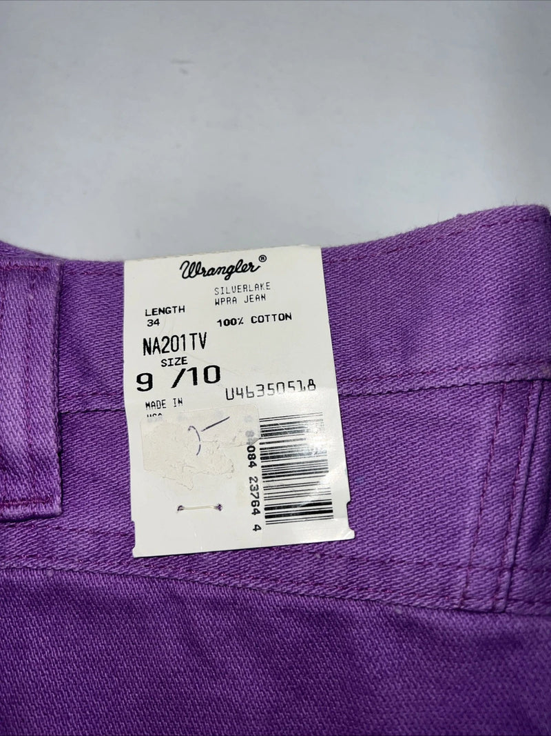 New Women’s Purple Wrangler Silverlake Relaxed Fit Denim Jeans. 9/10x34 O-18