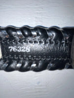 New Black Genuine Leather Weaved 26” Belt #76328 JJ-122