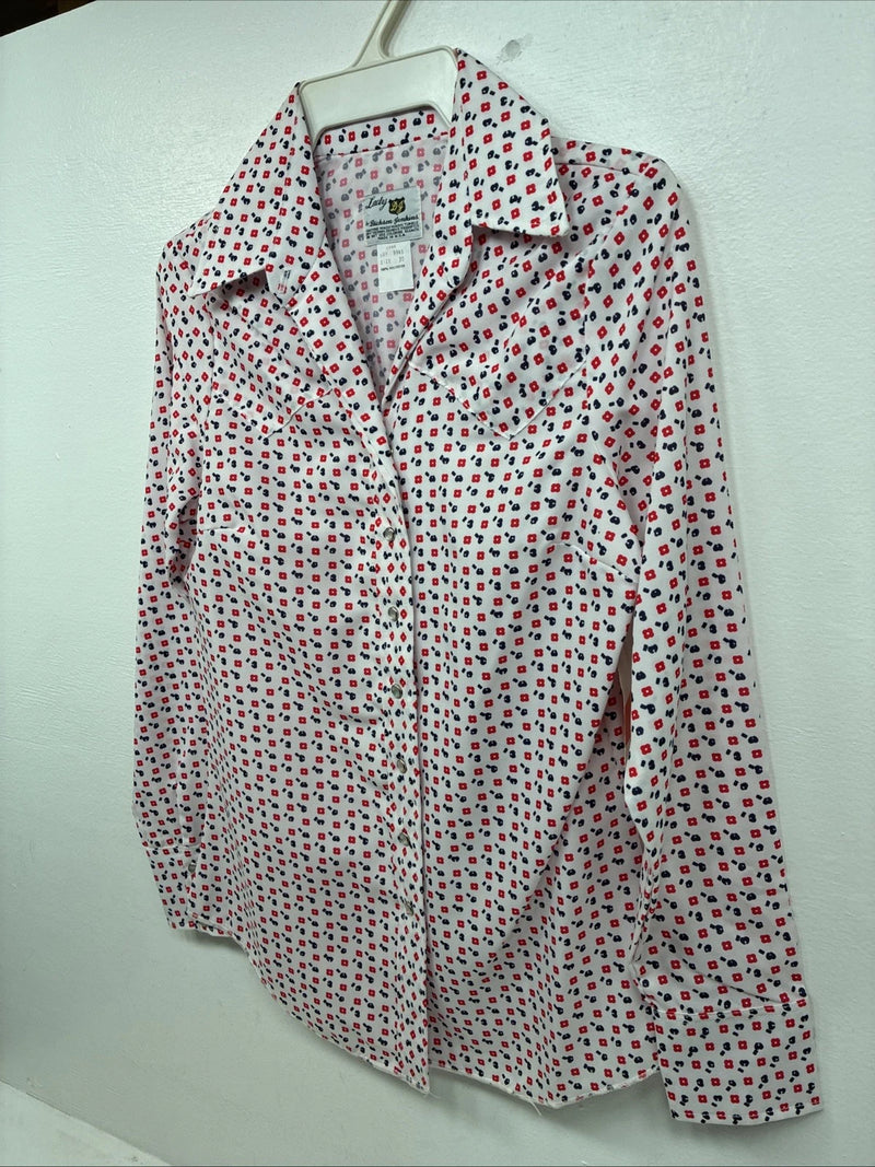 New Women’s Dickson Jenkins Multicolor Long Sleeve Pearl Snap Size 30 MM-37