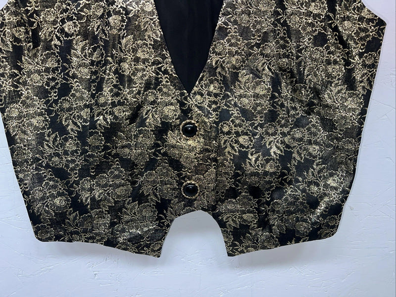 New Women’s Congress Classics Gold Black Western Show Vest Large E-606