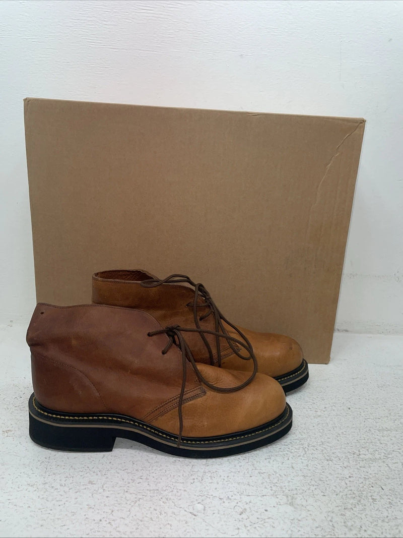 New Men’s Brown Lace Up Texas Brand Cowboy Boots. M 314 8 D. 1-93