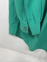 New Women’s H Bar C Green Long Sleeve Button Up Size 38 MM-88