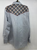 New Women’s Champion Western Gray Long Sleeve Pearl Snap 15.5 TT-1