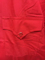 New Men’s ELY Cattleman Red Short Sleeve Pearl Snap 18.5 2XL R-12