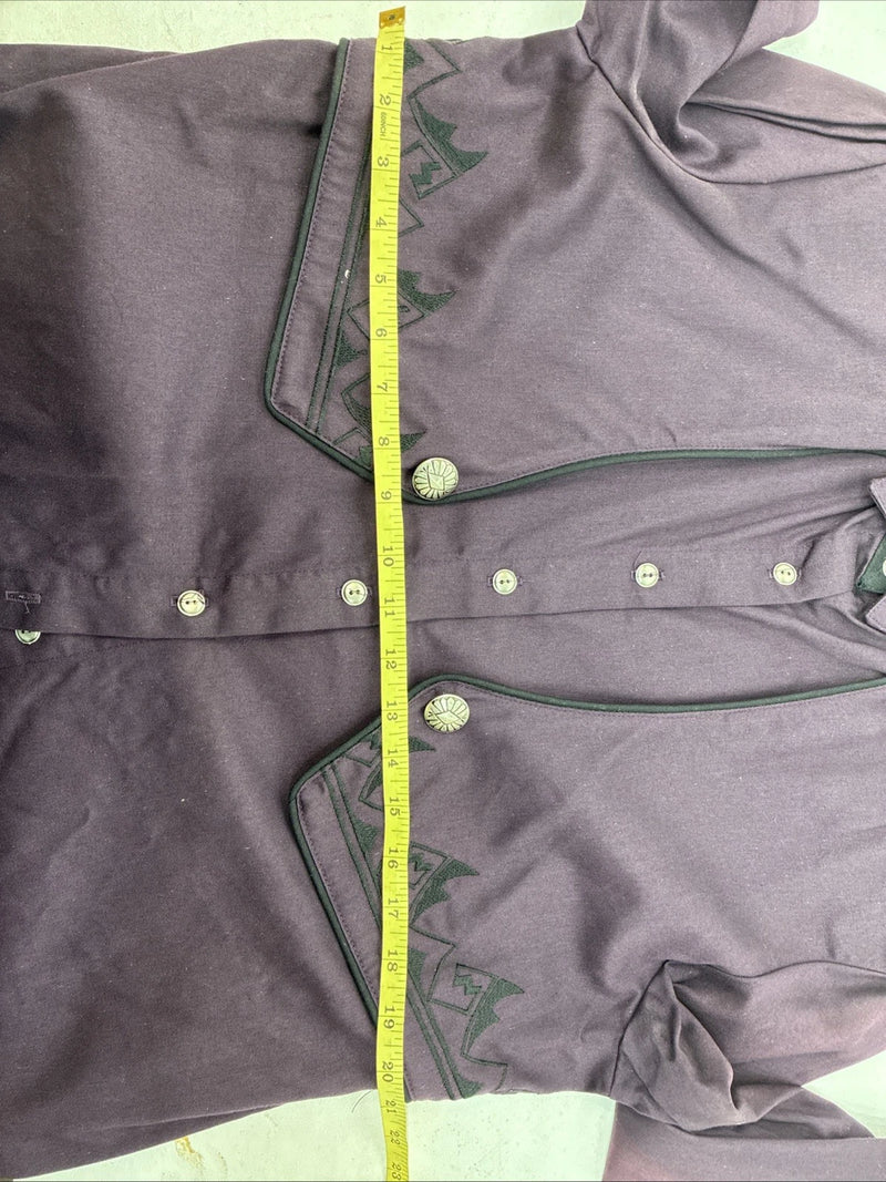 New Women’s Rough rider Purple Long Sleeve Button Up Size Large TT-74