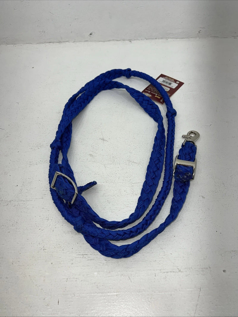 New Tough 1 Blue Nylon Braided Reins #54-915 Y-17