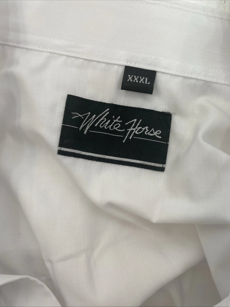 New Men’s White Horse White Short Sleeve Pearl Snap 3XL E-18