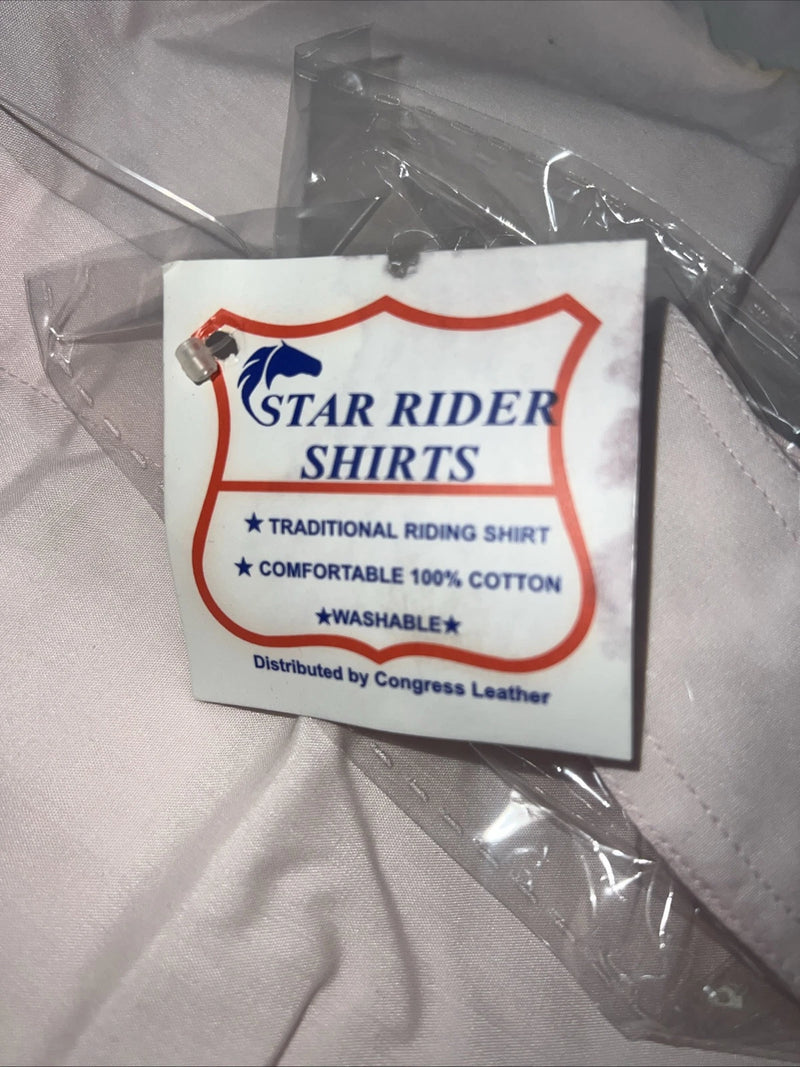 New Women’s Pink Star Rider Traditional Riding Shirt. Size 20 #11449 A-136