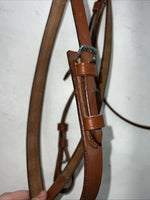 New Tough 1 Leather Brown Square Raised English Bridle And Reins #20-7556 Y-34