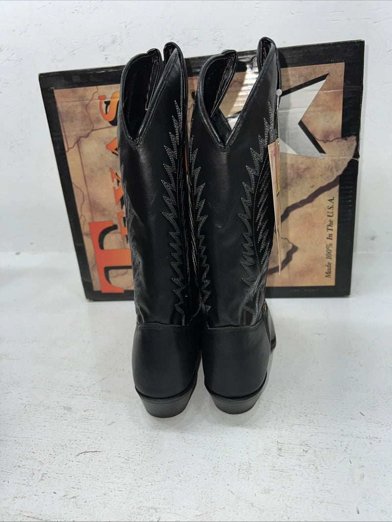 New Women’s Black Texas Brand Cowboy Boots. 4870 7 M. 18-27