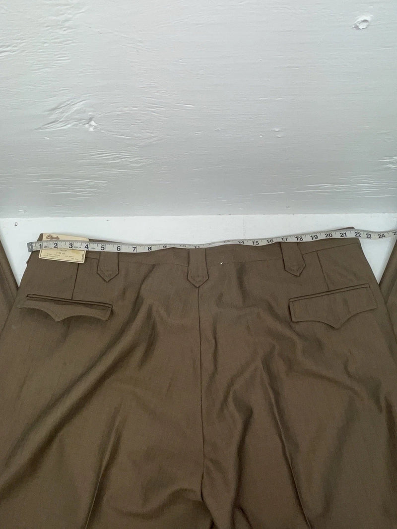 New Vintage Brown Circle S Polyester Pants #4SC442 NN-168