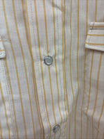 New Men’s Miller Yellow Stripe Long Sleeve Pearl Snap 15 X 32 Medium T-78