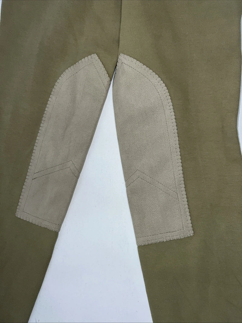 New Women’s Green Cotton Naturals English Riding Breeches. 26 L 83559 D-76