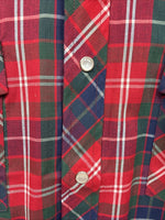 New Men’s ELY Plains Red Plaid Long Sleeve Pearl Snap 16.5 X 35 Large K-78
