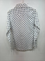 New Women’s Dickson Jenkins Blue Polkadot Long Sleeve Pearl Snap Size 30 MM-58