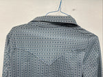 New Women’s Panhandle Slim Blue Design Half Zip Long Sleeve Size 38 YY-9