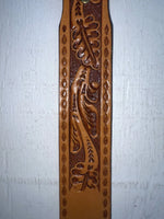 New Brown Genuine Leather Longhorn Tooled 28” Belt #82881 NN-83