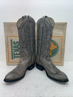 New Men’s Gray Texas Brand Cowboy Boots. 6802 8.5 8 1/2 D. 3-78