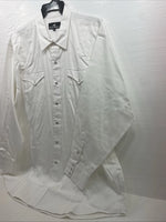 New Men’s Western Express White Long Sleeve Pearl Snap XXXL