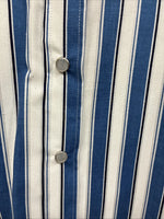 New Women’s H Bar C Blue Stripe Long Sleeve Pearl Snap Size 40 DD-20