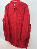 New Classix Red Long Sleeve Button Up English Shirt 18-18.5 2XL X-82