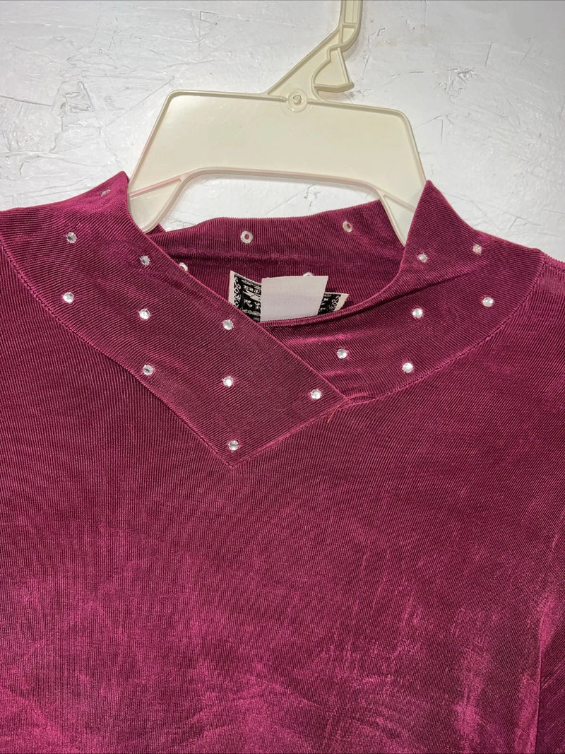 New Women’s Purple 1849 Authentic Range XL Long Sleeve Shirt #3458 UU-29