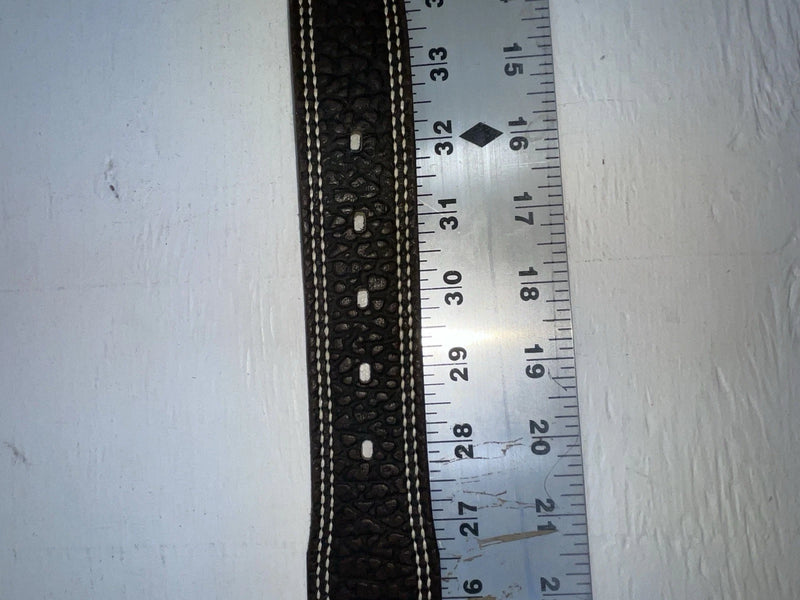 New Black Genuine Leather Tex Tan Tooled 30” Belt #955 NN-4