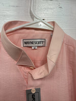New Men’s Wayne Scott Pink Under Tux Shirt Long Sleeve Button Up Medium R-51