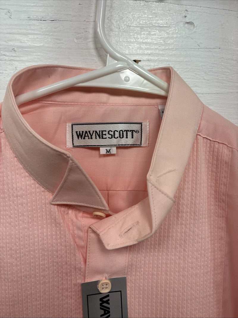 New Men’s Wayne Scott Pink Under Tux Shirt Long Sleeve Button Up Medium R-51
