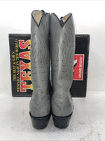 New Men’s Gray Texas Brand Cowboy Boots. 7499 10.5 10 1/2 D. 7-80