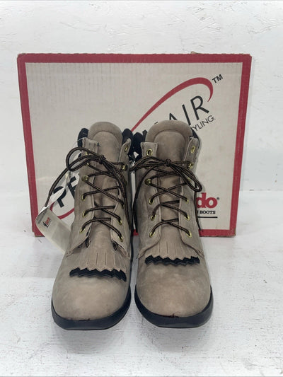 New Women’s Grey Lace Up Laredo Cowboy Boots. 28 344 7 M. 18-94