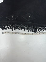 New Black ABetta Show Chaps With Fringe Adjustable Waist XL 46” L-33