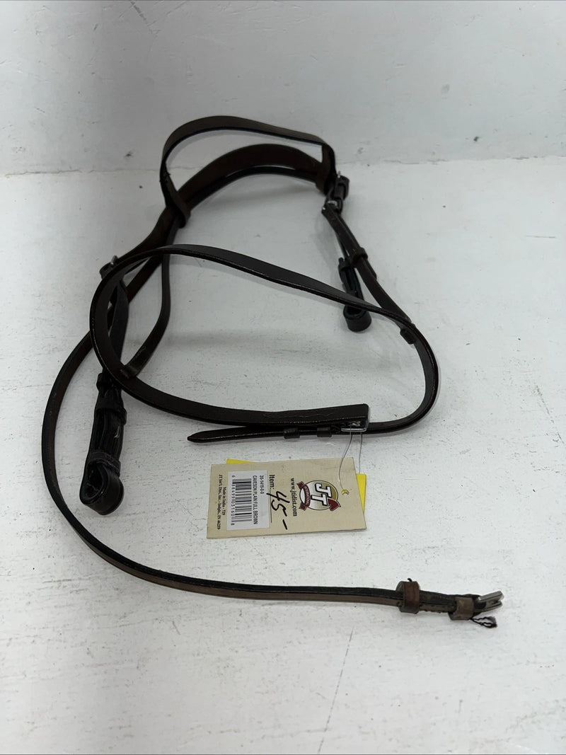 New Silver Fox Brown Full English Caveson Bridle #20-1419-0-0 BB-17