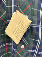 New Men’s ELY Plains Green Multicolor Plaid Long Sleeve Pearl Snap Medium M-45
