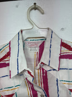 New Women’s H Bar C Multicolor Stripe Long Sleeve Pearl Snap Size 32 KK-41