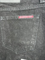 New Women’s Black Diamond Cut Denim Jeans. 13/14x36 M-12