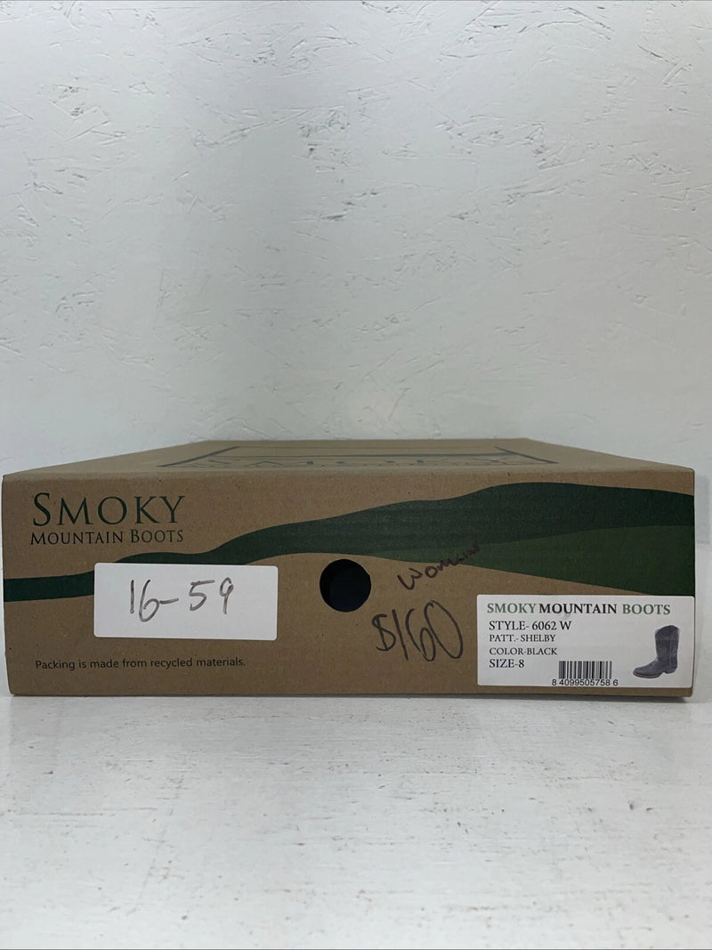 New Women’s Black Smoky Mountain Cowboy Boots. 6062 8 W. 16-59