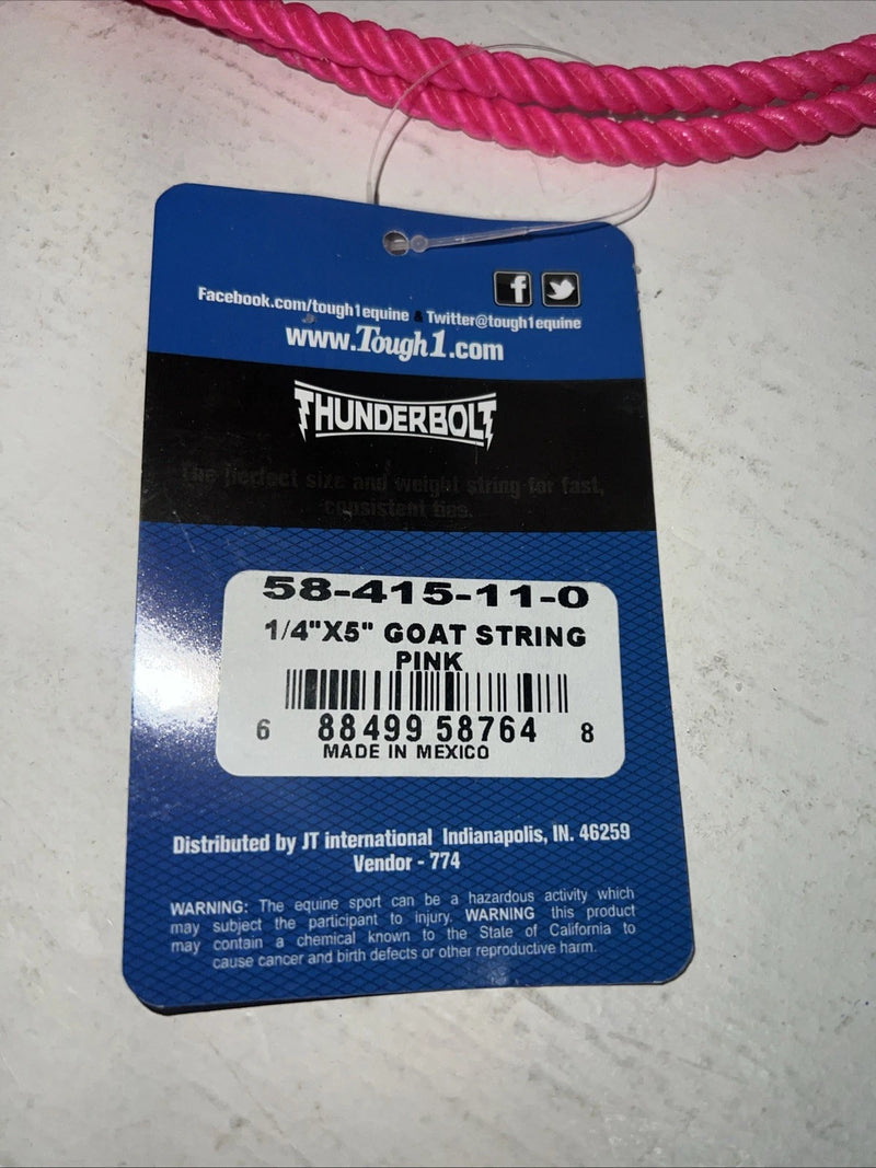 New Hot Pink Tough 1 GOAT Tying String 1/4” X 5” #58-415-11-0 U-12