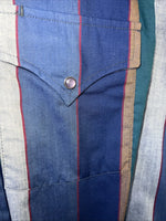New Men’s Blue ELY Cattleman Pearl Snap Long Sleeve Shirt. 16x35 Large P-57