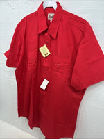 New Men’s ELY Cattleman Red Short Sleeve Pearl Snap 16.5 Large CC-2