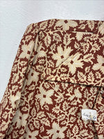 New Women’s Tem Tex Floral Design Long Sleeve Pearl Snap Size 32 MM-83